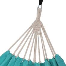 Cotton Hammock Swing Bed For Patio, Porch, Hammock Stand Not Included, Garden Or Backyard Lounging - 綠松石 - 查看 4