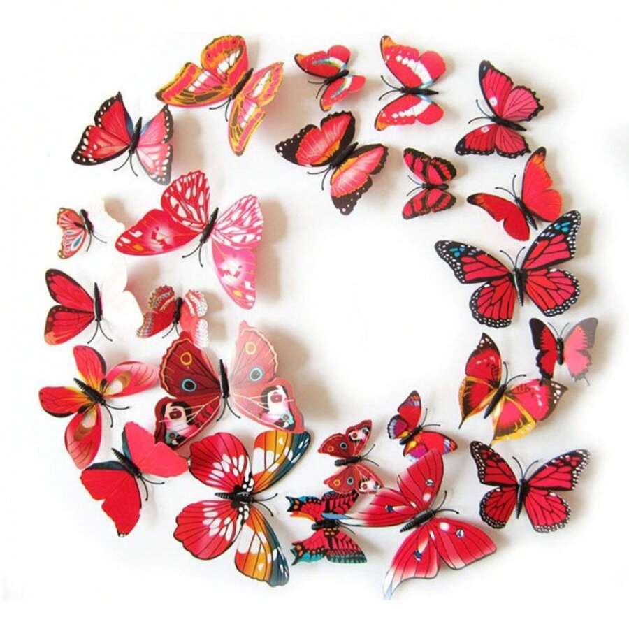 Butterfly Stickers - Đỏ - Xem 1