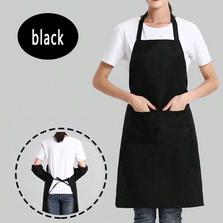 Một chiếc Tạp Dề Nhà Bếp Chủ Đề Chống Dầu Và Chống Vết Bẩn Kích Thước Lớn Mới, Thích Hợp Cho Cả Nam Và Nữ Trong Nấu Ăn Và Hội Thảo Đầu Bếp - Nhiều màu - Xem 1