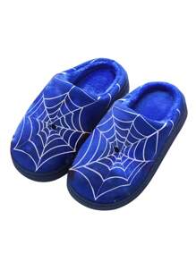 Pantuflas Chico Arácnido para Niñas y Niños Cómodas Suaves y Flexibles Ideal para Interiores o Vacaciones. Afelpadas por dentro, Suaves y Trasnpirables por fuera y con Suela Resistente al Desgaste. - Azul - Ver 2