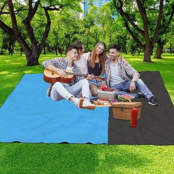 Beach Blanket Anti Sand, Oversized Beach Mat 145 '' X 200 '', 200cm * 210cm, Oversized And Compact Travel Mat Quick Drying, Lightweight, With Pocket Picnic Mat Suitable For Beach, Camping, Hiking