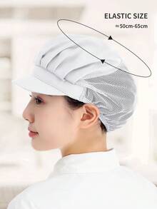 Gorro de cocina con estilo coreano transpirable, gorro de chef de cocina, gorro de higiene de alimentos, gorro de fábrica de taller, gorro de camarero, gorro de trabajo de trabajador, gorro de cocina. - A - Ver 5