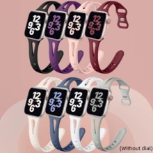 3条装超薄窄款柔软硅胶运动表带（不含表盘），兼容表带38mm、40mm、41mm、42mm、44mm、45mm、49mm，柔软防水硅胶表带，兼容 Series Ultra、9、8、7、6、5、4、3、2、1、SE，男女款 - 38mm/40mm/41mm - 查看 1