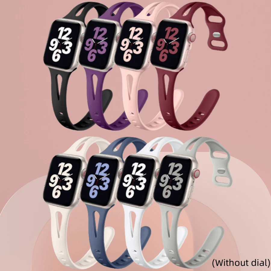 3条装超薄窄款柔软硅胶运动表带(不含表盘),兼容表带38mm、40mm、41mm、42mm、44mm、45mm、49mm,柔软防水硅胶表带,兼容 Series Ultra、9、8、7、6、5、4、3、2、1、SE,男女款 - 38mm/40mm/41mm - 查看 1
