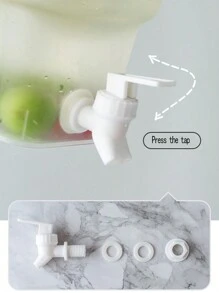 1pc Large Capacity Fridge Pitcher With Spigot, Lemon Water/Fruit Tea Beverage Dispenser, Summer Ice Water Cooler Bucket