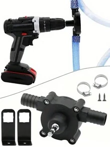 Bomba portátil para taladro - Bomba centrífuga autocebante - Mini bomba de transferencia de agua líquida para acuarios, estanques, jardines