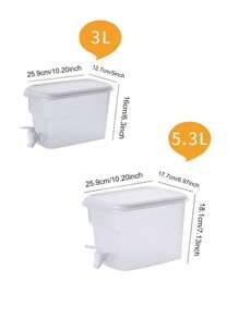 1pc Large Capacity Fridge Pitcher With Spigot, Lemon Water/Fruit Tea Beverage Dispenser, Summer Ice Water Cooler Bucket