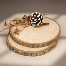 2 Pieces 6-7 Inch Round Natural Wood Slices For Centerpieces / Crafts / Painting / Table Decorations / Wedding Decorations / DIY Projects / Christmas Decorations