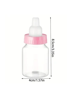 12pcs, Creative Pacifier Shaped Candy Container For Weddings And Festivals - Transparent Bottle For Party Supplies And Decorative Candy Box - Multicolor - View 2