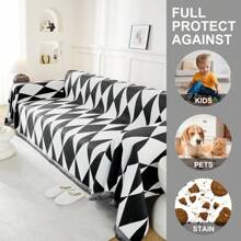 YSTYLE Couch Throw, Sofa Cover 1/2/3/4 Seater, Sofa Throw Blanket, Couch Throws Sofa Cover Sofa Cover Sofa Blanket Sofa Throws Sofa Cover Sofa Cover Sofa Deck - Black and White - View 5