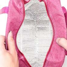Bolso bandolera portacomidas de gran capacidad, impermeable y refrigerante. Adecuado para hombres, estudiantes, con bolsillos laterales. Bolso bandolera, bolso de hombro, con diseño de letra inicial del alfabeto de la A a la Z y con estampado de mariposa. Bolso de lona portátil para comida, organizador, bolso refrigerante para oficina, trabajo, escuela, maestros, mujeres, señoras.