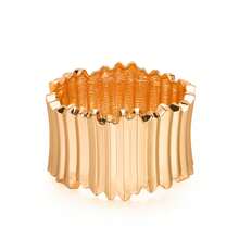 Vòng tay hợp kim vàng chunky rãnh bất đối xứng 2024 dành cho nữ, vòng tay cổ điển cá nhân hóa - vòng đeo tay - Xem 6