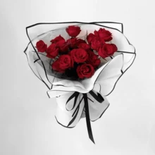10 hojas de papel para envolver flores - papel de embalaje impermeable para regalos florales para manualidades, papel de embalaje para suministros de floristería para regalos de bodas y cumpleaños - en blanco y negro - Ver 3