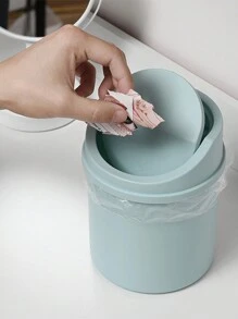 1 szt. INS Style Mini kosz na śmieci na biurko, uroczy kosz na śmieci z pokrywką do domu, sypialni, biura