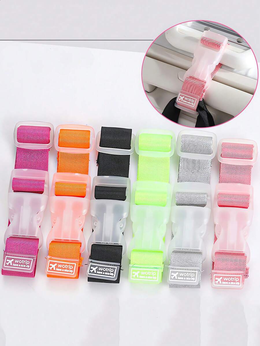 1/3 piezas Correa de hebilla de equipaje de viaje portátil, correa colgante anti-pérdida, hebilla de fijación de equipaje ajustable, correa de liberación de hebilla para maletín de viaje, correa práctica para transporte exterior para automóvil