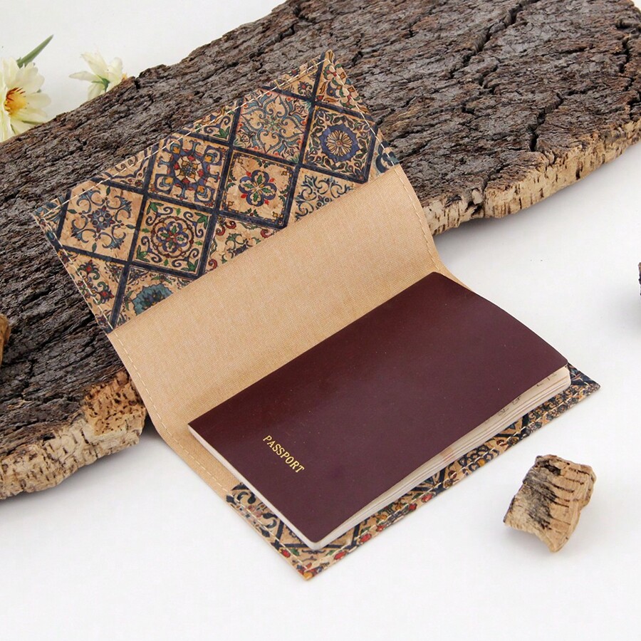 HighDefinition Digital Print Cork Material Passport Holder Wind High