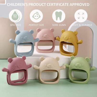 Silicone Teething Toys, Baby Mittens Chew Toys, Soft Silicone