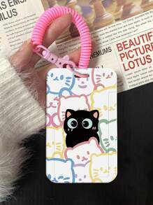 1 szt. Uroczy wzór kota ABS Przenośny pokrowiec na kartę fotograficzną Organizer na karty dla mężczyzn i na co dzień i do szkoły Etui na karty Etui na karty Etui na karty Portfel Wizytownik Etui na karty kredytowe Etui na karty identyfikacyjne Etui na karty damskie Portfel na karty dla kobiet