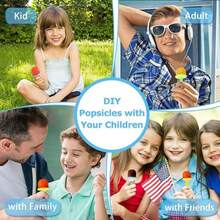 1pc 7-Cavity DIY Ice Cream Bar Silicone Mold Ice Cream Ball Maker Popsicle Mold Fruit Smoothie Kitchen Accessory Tool For Home Use - Blue - View 6