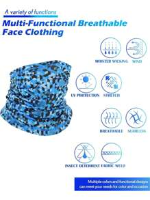Neck Gaiter Face Mask Men Women, Face Mask - Sun Protection,Seamless Bandana Rave Face Cover Scarf Mask,Balaclava,Headband, Head Wrap,Headwear Ski Masks