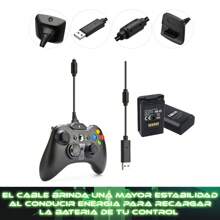 Kit de Cargador, Recargable Para Control 360, Carga Y Juega - Negro - Ver 4
