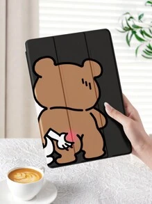 1pc Cute Rabbit Design Tablet Protective Case, Anti-Drop, Pencil Holder, Sleep/Wake Function, Compatible With Samsung, And IPad - Multicolor - View 2