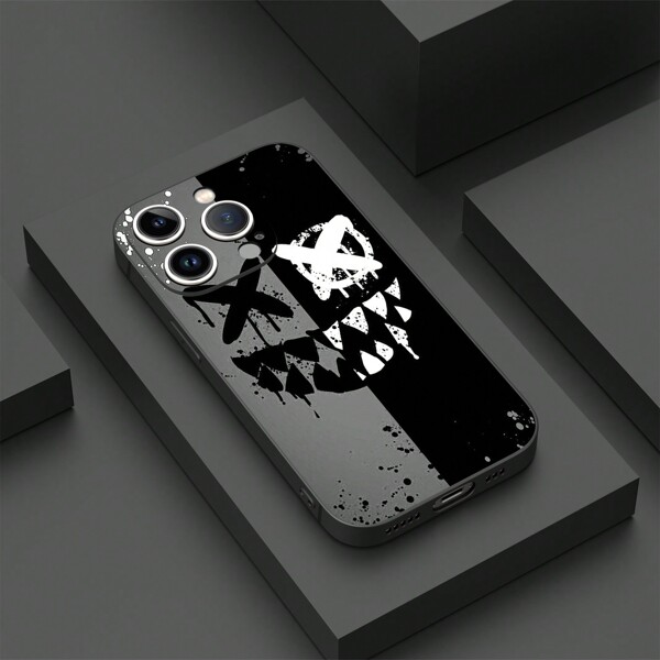1 Peça Capa de Telefone com Rosto de Fantasma Criativa e Única: Capa Protetora de TPU Líquido Antichoques e Anti-queda Compatível com / Compatível com Samsung/ Compatível com Redmi Note/ Compatível com VIVO/ Compatível com OPPO