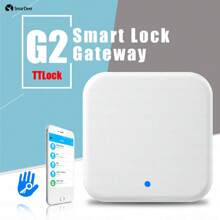 SmarDeer Cổng thông minh TTLock, Cổng khóa cửa thông minh G2, Cổng Wifi cho khóa cửa Bluetooth TTLock, Cổng khóa vân tay tương thích với Alexa và trợ lý - trắng - Xem 2