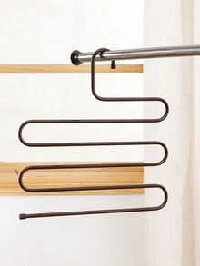 1pc Stainless Steel Multi-Functional Pants Non-Marking Hanger With Multiple Layers, Anti-Slip Closet Trouser Rack Decorations Autumn Decor Festival Decor Room Decor Home Decor Fall Decor Bedroom Decor - S-shaped Hanger - View 8