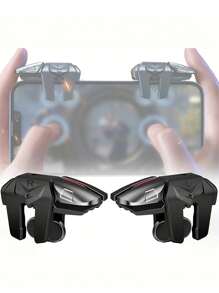 Mobile Phone Game Buttons, Mobile Phone Game Controller Triggers, The Mobile Game Controller Adopts A Unique Clip Design, Which Can Be Used With Screen Protectors And Phone Cases. It Can Be Used With The Thumbs And Index Fingers Of Both Hands To Move, Adjust Angles, Aim And Shoot Simultaneously. The Simple Design Reduces The Use Of The Mobile Phone Screen And Prevents Accidental Pressing Of The Side Buttons During The Game.