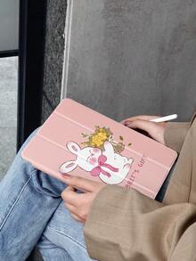 Cute Rabbit Case Compatible With IPad New IPad Air4/5 10.9inch,Compatible With Huawei Metepad 11/ Tab/5 Cover,With Pen Holder,Supports Automatic Sleep/Wake Lid - Multicolor - View 4