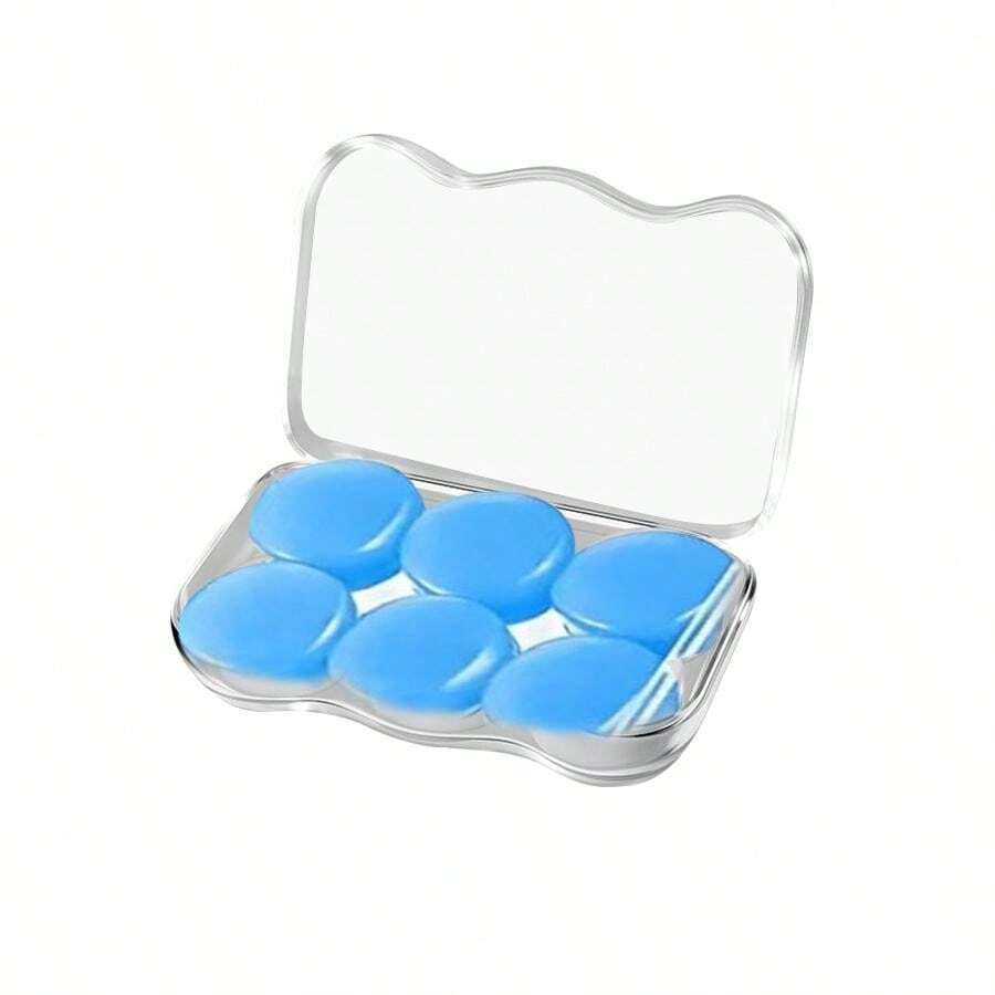 6pcs ArcShaped And Circular Silicone Earplugs In A Box, Special For