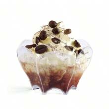 10pcs/20pcs/50pcs/Set Flower Shaped Dessert Cup, Mousse Bowl, Pastry Stand, For Dessert Table, Snacks And Sauces - Clear - View 5