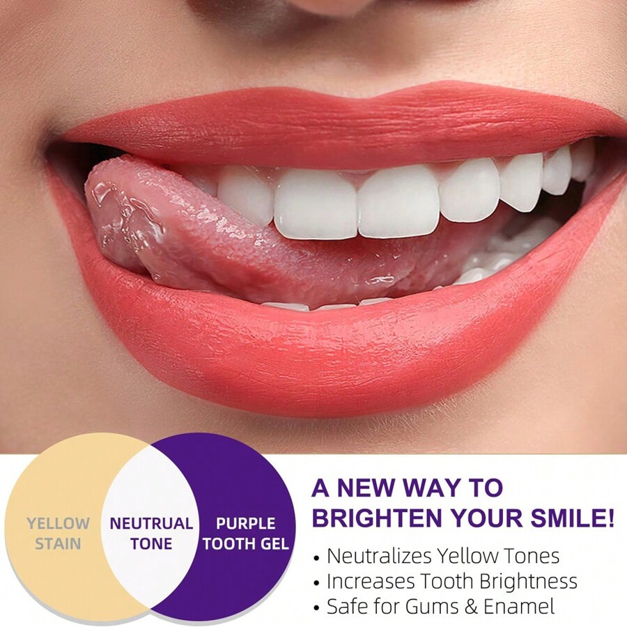 V34 Purple Whitening Toothpaste 30ml Personal Care Cleaning Toothpaste