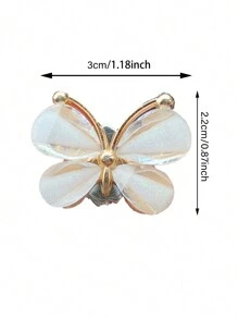 4pcs Rhinestone Butterfly Desigh Zinc Alloy Car Air Outlet Ornament