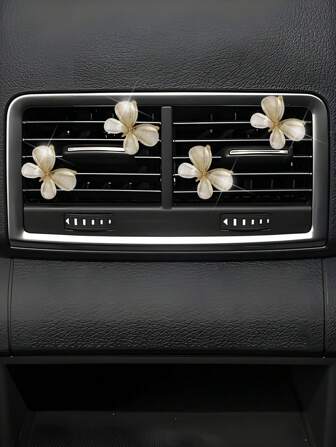 4pcs Rhinestone Butterfly Desigh Zinc Alloy Car Air Outlet Ornament