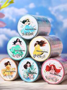 1 Cuộn, Băng Washi Họa Tiết Vỏ Từ Dòng Nhật Ký Mùa Xuân, Băng Dính Trang Trí Hoa Để DIY Album Và Nhật Ký Của Các Cô Gái Dễ Thương - Chuyến đi chơi mùa xuân - Xem 5