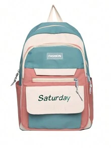 Large Capacity Schoolbag Female Junior High School Student Backpack High School Niche Backpack - Green - View 2