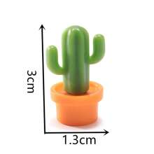 6 pezzi Magneti da frigo creativi e carini a forma di pianta verde, cactus, decorazioni per il frigorifero, adesivi magnetici per messaggi