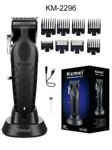 2件套：Kemei 2296 无绳理发器，0mm 精密修剪器，专业电动理发器；Kemei 2299 无绳理发器，0mm 精密修剪器，专业电动精细修剪器 - 黑色 - 查看 8