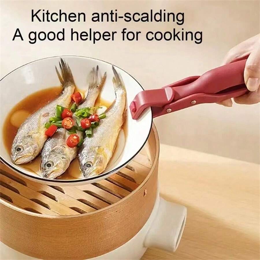 1pc Plate Gripper Tool AntiSlip Plate Clamp MultiFunctiona  Dish Holder Pizza Pan Gripper For Deep Pizza Pans Kitchen Clip Hot Plate - Multicolor - View 1