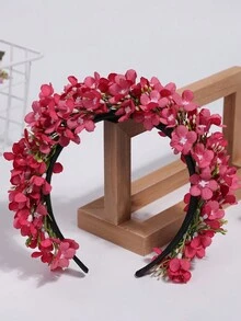 1 Máy Tính Handmade Hoa Lụa Băng Đô Phụ Kiện Tóc Cô Dâu, Trang Phục Hanfu Hàng Ngày Phải Có, Hoa Thanh Lịch Lược Chải Tóc Với Hiệu Ứng 3D - Nhiều màu - Xem 3