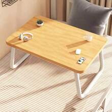 1 pièce Bureau d'ordinateur pliable pour lit, bureau détendu pour chambre à coucher, planche d'étude pour étudiant