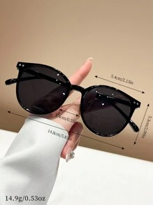 1 Paio di Occhiali da Vista alla Moda Y2K con Montatura Quadrata Carini e Retrò, Adatti per l'Uso Quotidiano delle Donne, Accessori da Spiaggia, Stile Basic Autunno/Inverno, Business Casual, Regalo Ideale per Vacanze Estive al Mare, Attività all'Aperto, Viaggi - nero - Visualizzare 2
