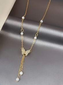 1 pieza Elegante collar colgante con borla de mariposa, joyería para uso diario, regalo para fiestas - Estilo 1 - Ver 4