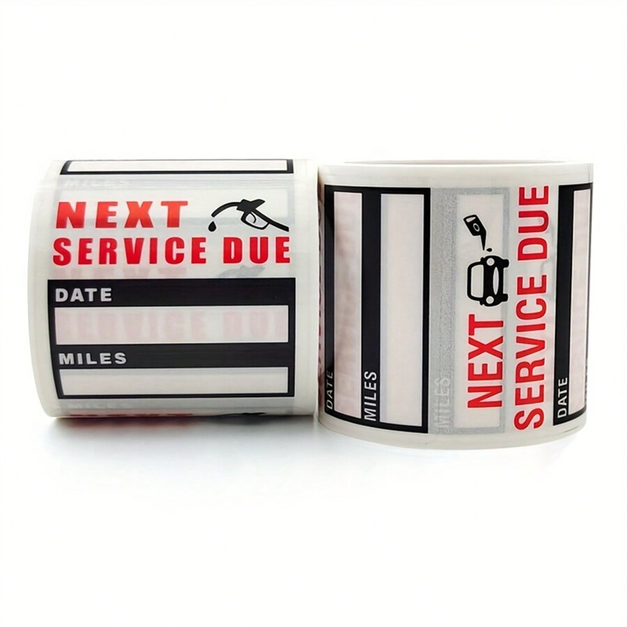 120 Sheets Per Roll Car Oil Change Sticker Maintenance Expiration Reminder Waterproof Window