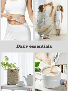 1pc Soft Tape Measure, Body Sewing Flexible Ruler For Weight Loss Medical Body Measurement Sewing Tailor Craft The Tape Measure Is 1.5 M/59 In Length,1.5M Mini Plastic Measuring Tape,Daily Random Color Buckle Band Tape For Sewing Tailor Cloth Body Measurement - Multicolor - View 5