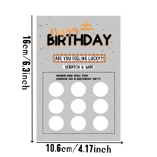3入組生日賀卡，生日祝福卡，生日派對遊戲卡，生日驚喜刮刮卡，生日祝福卡（含信封） - 生日快樂 - 查看 2