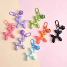 1入組可愛的氣球狗鑰匙圈卡通動物娃娃鑰匙扣錢包背包掛飾耳機盒保護套配件女孩禮物 - 彩色 - 查看 3
