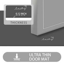 Ultra Thin Door Mat Indoor Small Entryway Rugs Non Slip Absorbent Inside Door Mat For Front Door Entrance Throw Rugs With Rubber Backing Machine Washable 24"*16" Black - Black - View 3